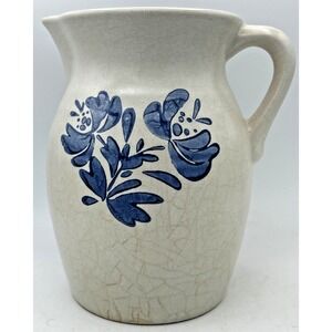 Pfaltzgraff Stoneware Yorktowne Blue -‎ 8" Water Pitcher USA Vintage 64 Oz